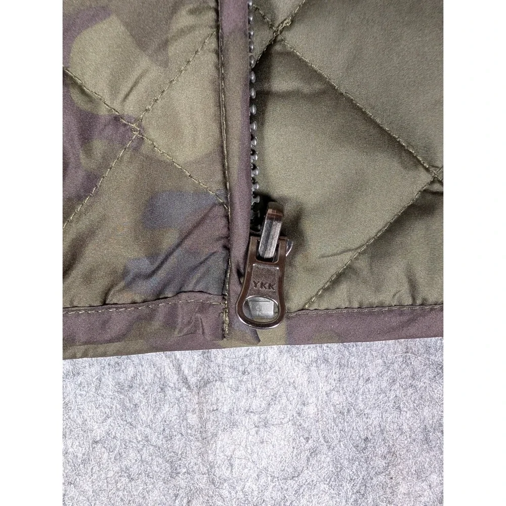 Tommy Hilfiger Mens Quilted Camouflage Full Zip Vest Olive Green Camo XL‎